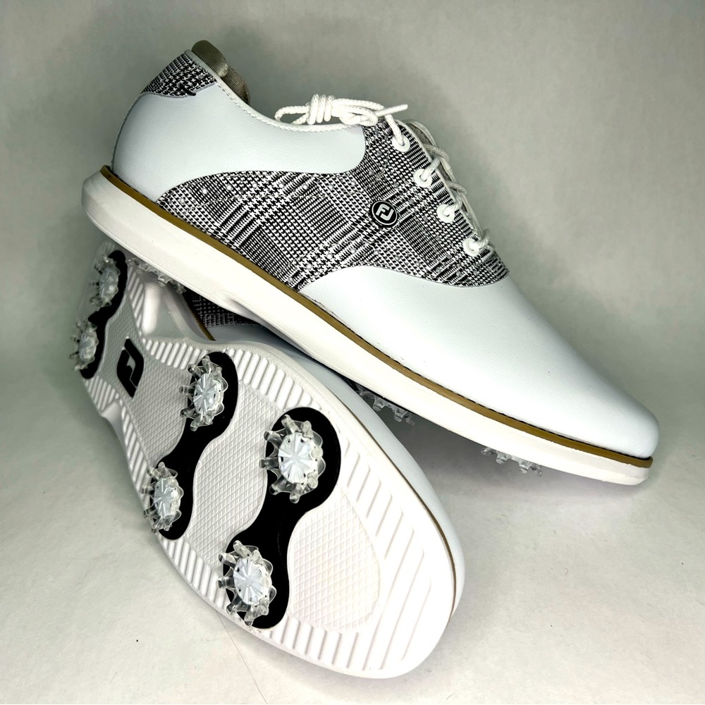 FootJoy Traditions Women’s Golf Shoe - White & Plaid (Size 9M) - NWOT